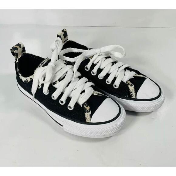Converse Other - Converse Girl's CTAS Double Upper OX Black/Driftwood Sneakers-Sz 11 NWB 667211F